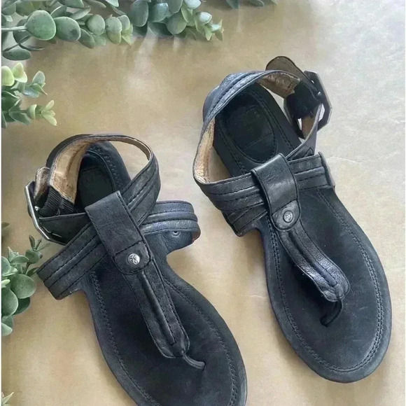 Frye Alessia Traptuno T Strap Sandals Size 6 - Picture 2 of 6